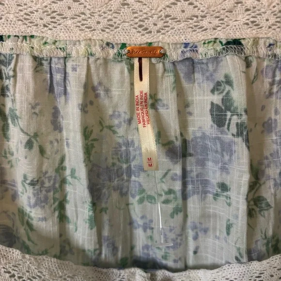 NWOT Free People Alessia Printed Mini Floral Dress Size Medium - Picture 12 of 13